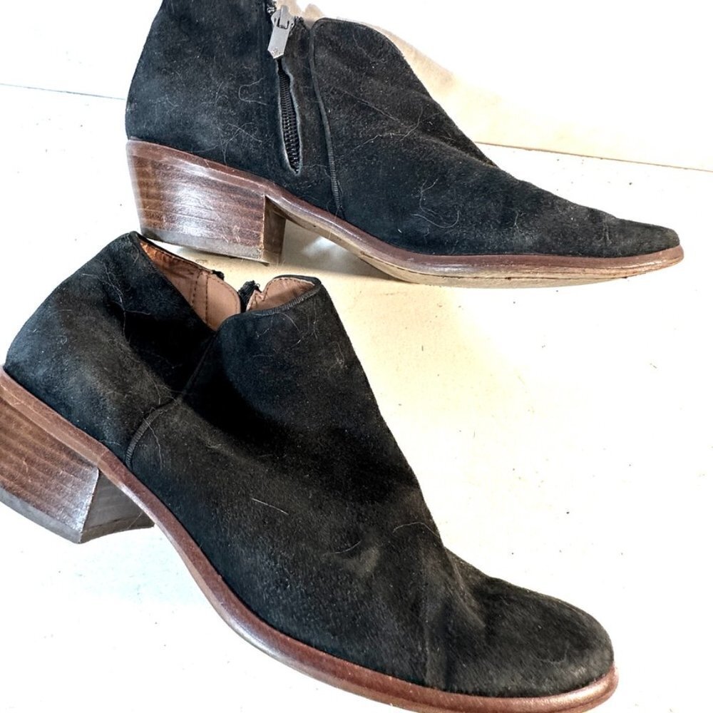 Sam Edelman Pryce Black Suede Ankle Boots Size 7.5 - Picture 5 of 9